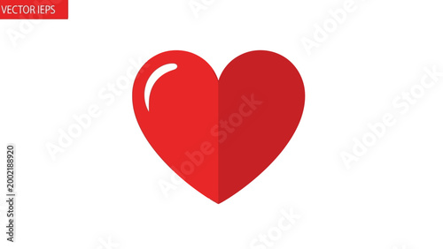 Simple Red Heart Icon Vector Graphic Symbol Of Love And Affection