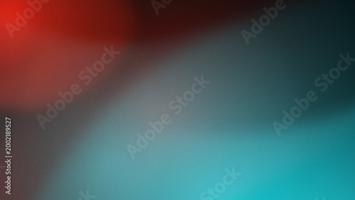 Obraz na plátně Abstract Blue complementary gradient background texture, 2 colors, soft grainy with minimalist organic glowing fluid forms