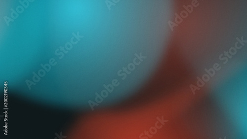 Abstract Blue complementary gradient background texture, 2 colors, soft grainy with minimalist organic glowing fluid forms.