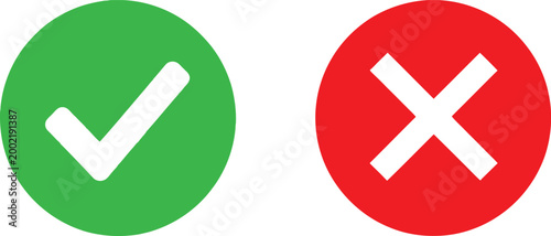 Check and cross marks Vector