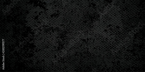 Dark black leather texture with a rough macro pattern and vintage fabric surface design for a textile material backdrop