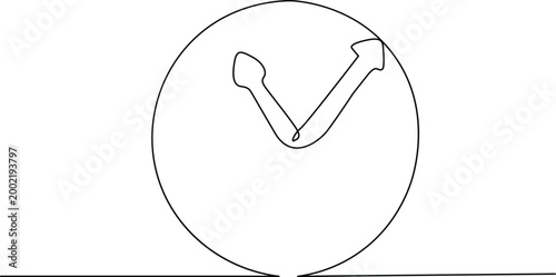 Isolated checkmark arrow icon with a tick Vector