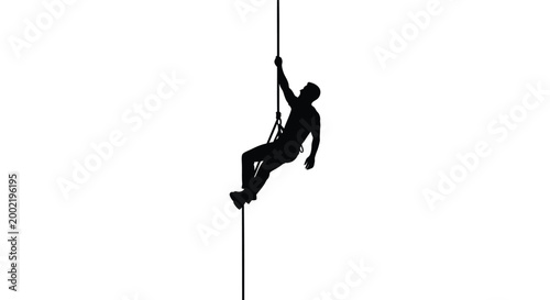 climber ascending rope silhouette high quality professional detailed modern elegant stylish clean crisp vibrant colorful digital creative innovative contemporary premium stunning