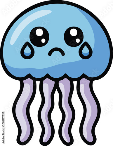 Crying Jellyfish with Sad Face