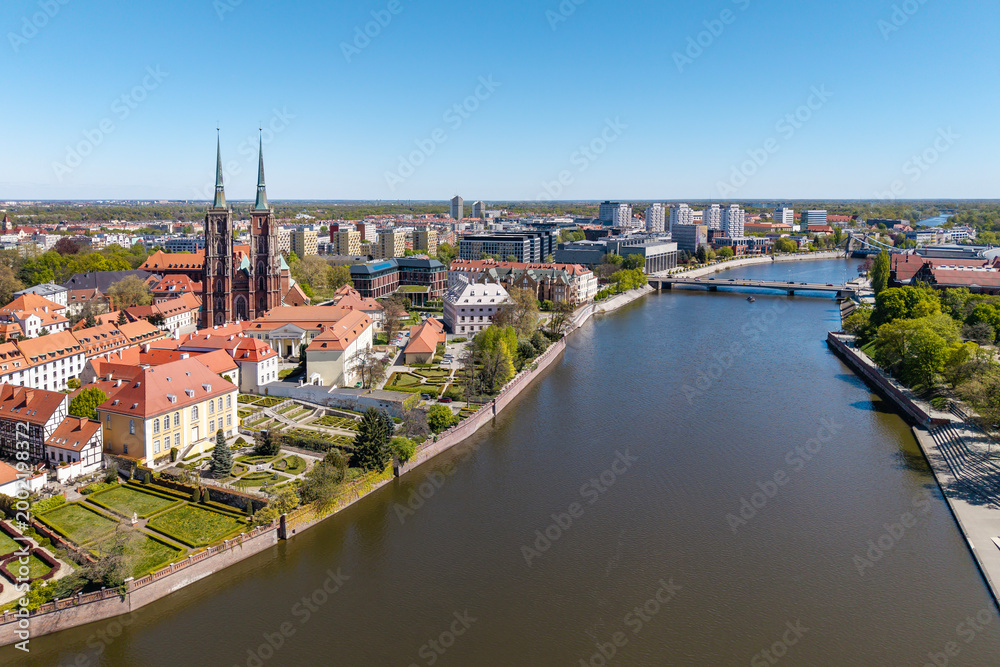 Fototapeta premium Ostrow Tumski in Wrocław, Poland