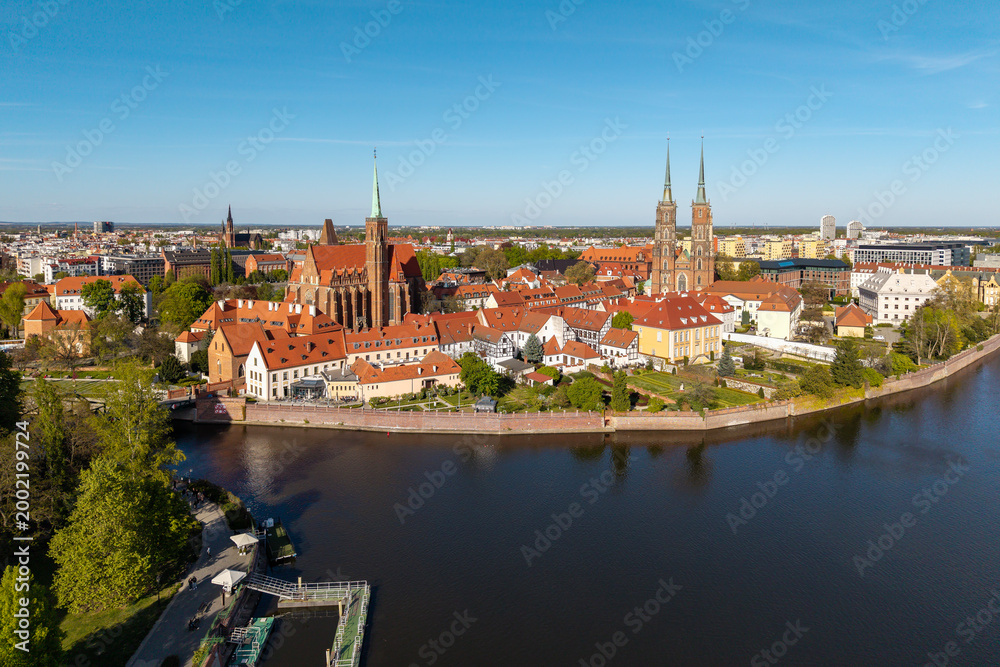 Fototapeta premium Ostrow Tumski in Wrocław, Poland