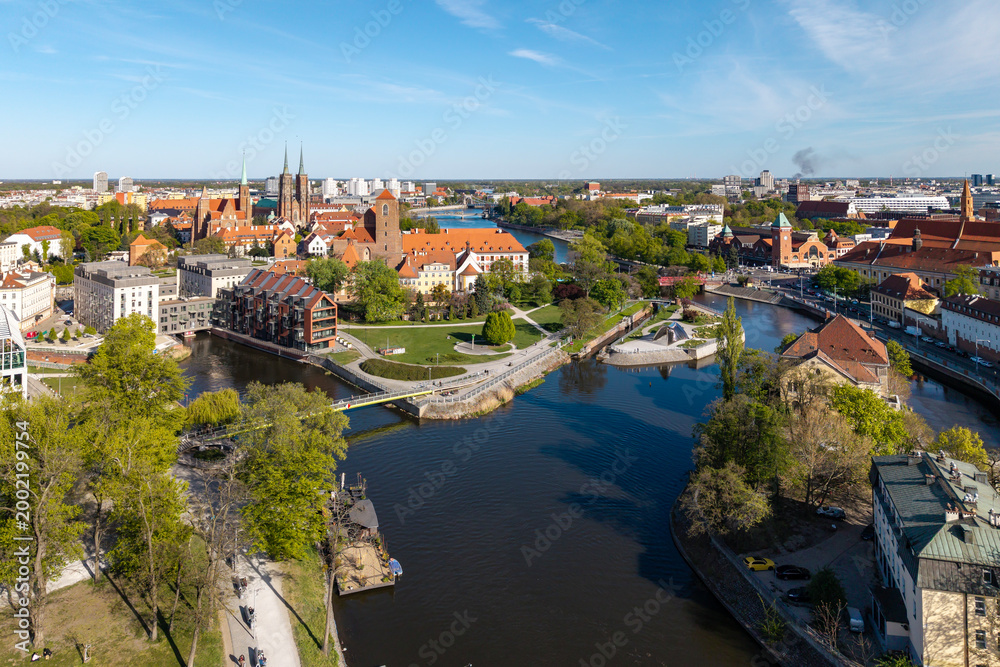 Fototapeta premium Ostrow Tumski in Wrocław, Poland