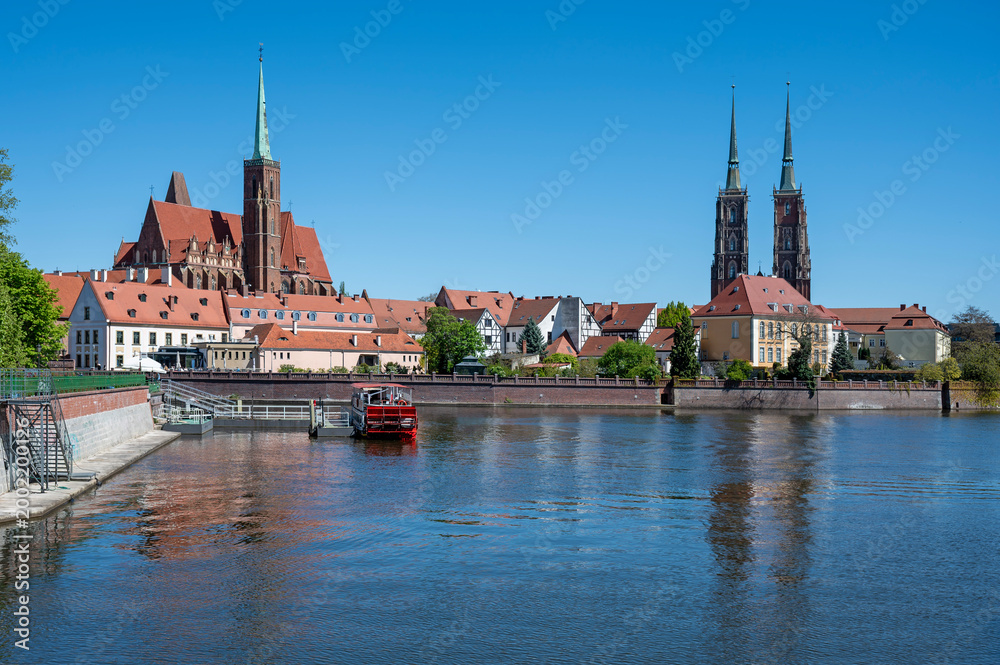 Fototapeta premium Ostrow Tumski in Wrocław, Poland