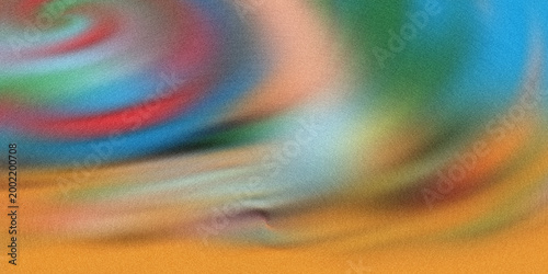 Obraz na płótnie Vibrant colorful swirl design on orange background with blur effect