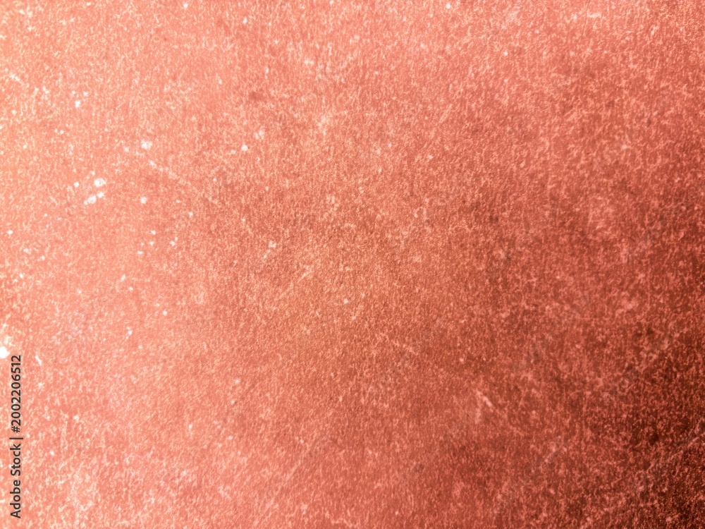 Fototapeta premium Polished copper texture background with rose gold tint, brushed metallic surface for luxury product mockup