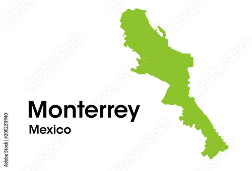 monterrey mexico map in vectors