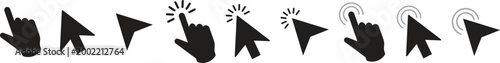 Touch screen hand gestures icon set for mobile interface. black solid and outline finger swipe and scroll vectors. Hand gesture solid icon set. touch, swipe, click, gesture icons
