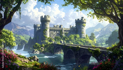 Medieval castle by water (1)