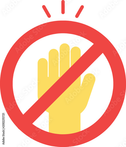 Stop Hand Warning Symbol Graphic