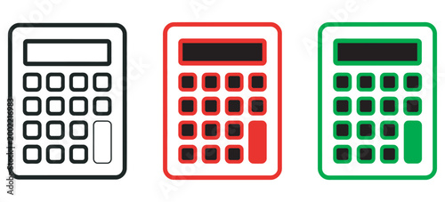 Modern Calculator Icon Vector Illustration, finance accounting education mathematics business problem solving concept, financial app software UI design element