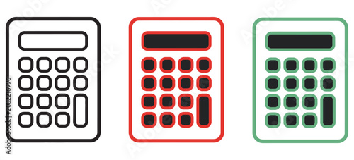 Modern Calculator Icon Vector Illustration, finance accounting education mathematics business problem solving concept, financial app software UI design element
