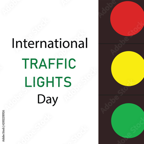 Minimal traffic lights illustration for campaigns, posters