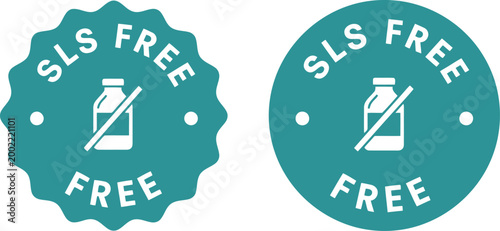 Bild auf Leinwand SLS Free Label Icons Set – Sulfate Free Product Badges for Packaging and Marketi
