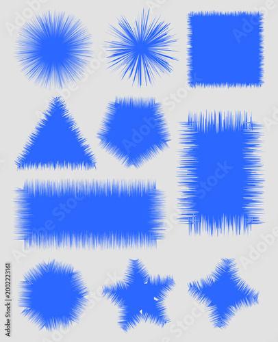 Rough Edge Ink Dry Brush Stamp Strokes Set - 10 Grunge Paint & Edge Stamp Brushes for Photoshop & Procreate Stamp Pack