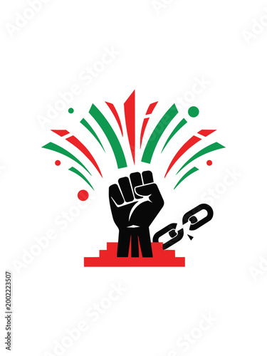 Juneteenth Freedom Celebration – Black Power Fist Design