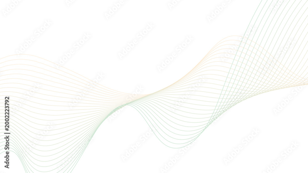 Fototapeta premium Minimalist Abstract Wavy Lines Vector Background on White