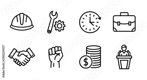 Vector icons set of kitchen utensils and appliances Vector