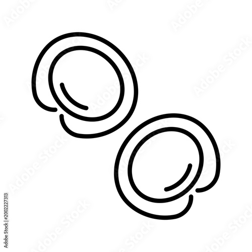 Pelmeni dumplings icon. Food and dumplings line symbol. Black and white.