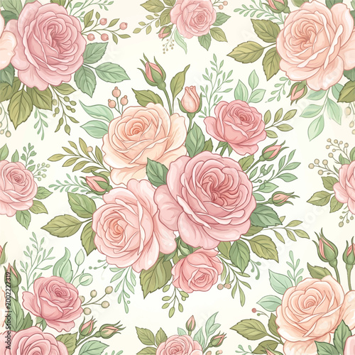 Elegant Large Rose Floral Patterns