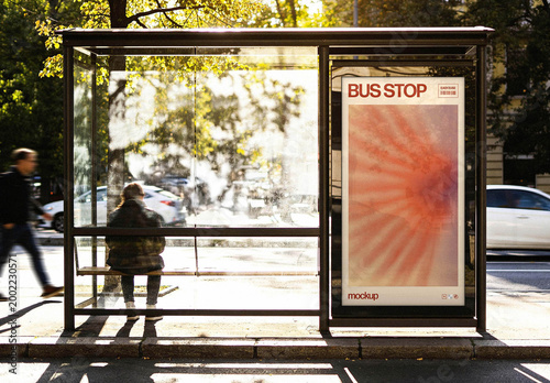 Bus Stop Poster Mockup – Outdoor Branding Presentation (PSD)