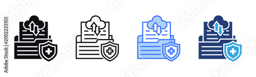 File Sharing icon sheet multiple style collection