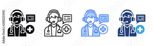 Consultant icon sheet multiple style collection