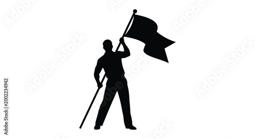 soldier holding flag silhouette high quality professional detailed modern elegant stylish clean crisp vibrant colorful digital creative innovative contemporary premium stunning