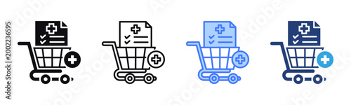 Procurement icon sheet multiple style collection