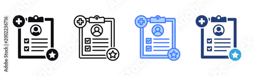 Performance Review icon sheet multiple style collection