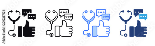 Patient Feedback icon sheet multiple style collection