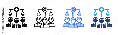 Ethics Committee icon sheet multiple style collection