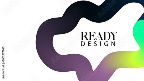 ready design gradient colorful wavy abstract shape