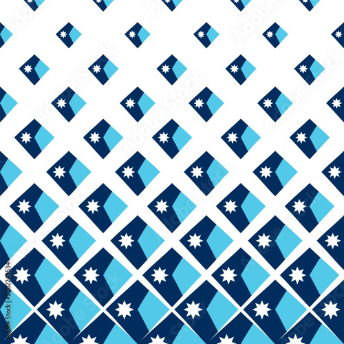 minnesota flag pattern. rhombus background. vector illustration