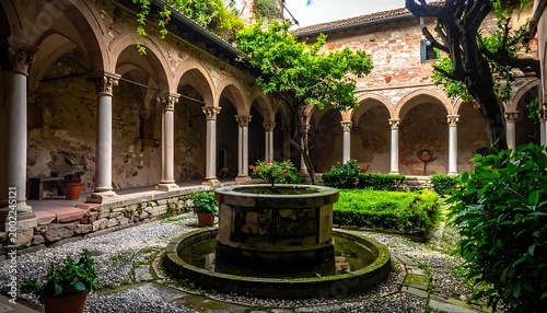 Monastery courtyard fountain