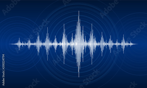 seismogram earthquake or digital sound wave vibration scale (artwork 2)