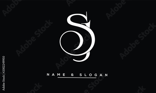 JS, SJ Abstract Letters Logo Monogram