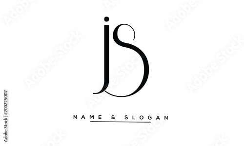 JS, SJ Abstract Letters Logo Monogram
