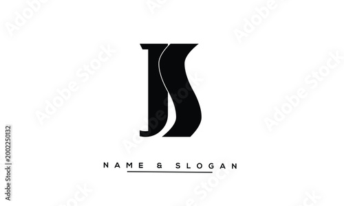 JS, SJ Abstract Letters Logo Monogram