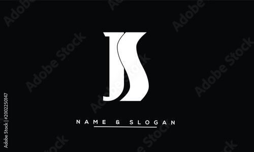 JS, SJ Abstract Letters Logo Monogram