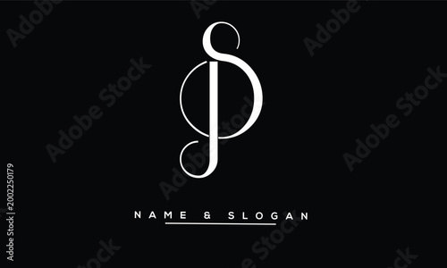 JS, SJ Abstract Letters Logo Monogram