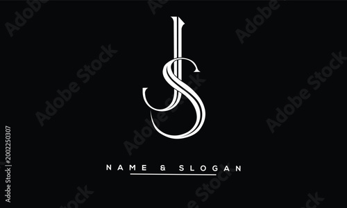 JS, SJ Abstract Letters Logo Monogram