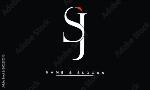 JS, SJ Abstract Letters Logo Monogram