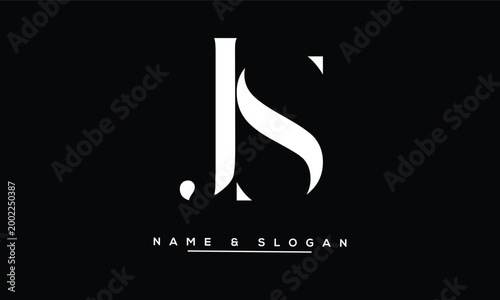 JS, SJ Abstract Letters Logo Monogram