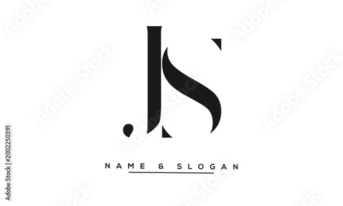 JS, SJ Abstract Letters Logo Monogram