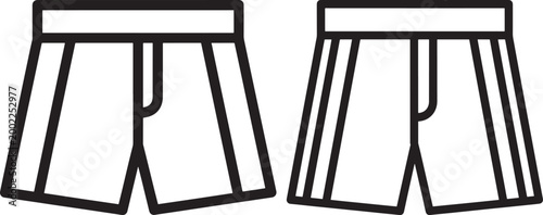 Shorts icon for clothing and fashion design.